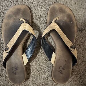 A2 By Aerosoles Beige and Black Women's Sandals